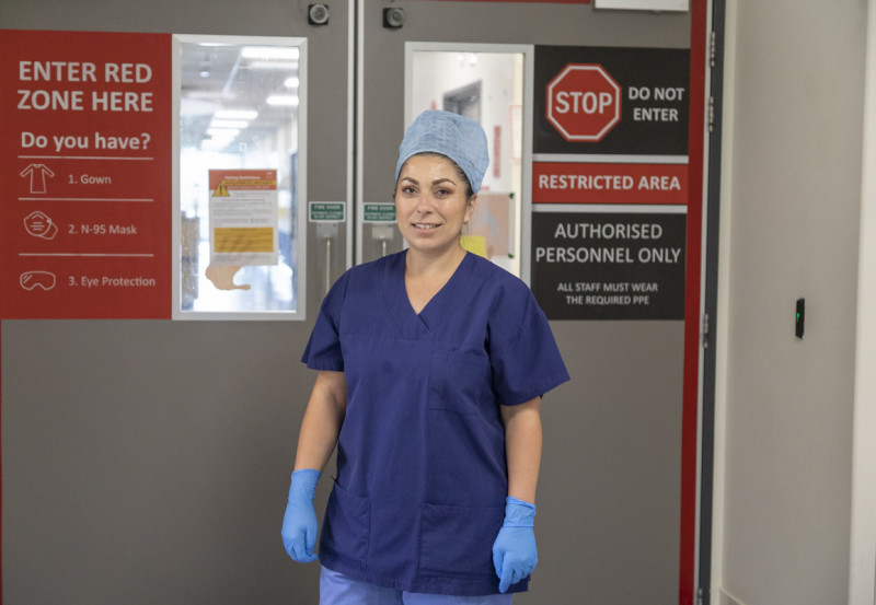  Cleaners busy keeping  Middlemore Hospital safe