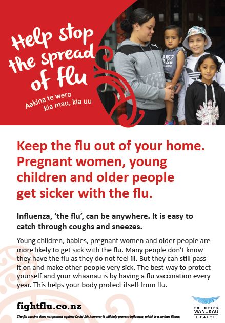 flu campaign A5 information card