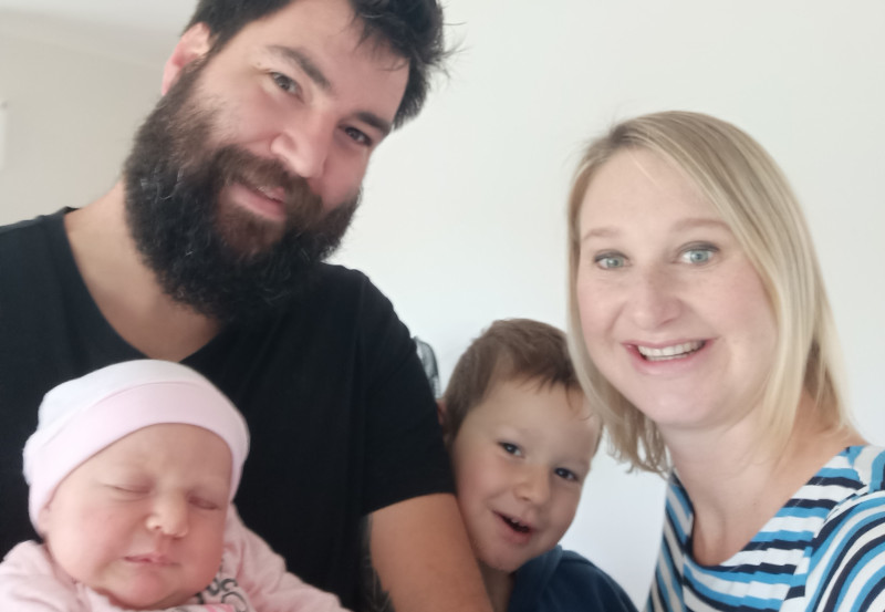Local midwife and community become extended whaanau to South African family